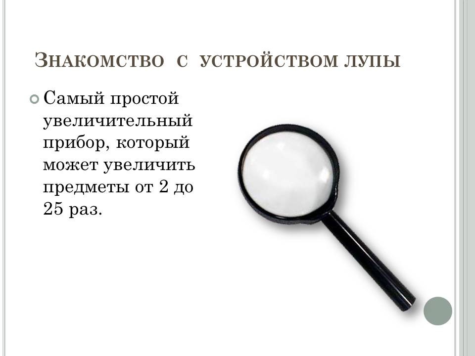 Ольга на уроке изучал устройство ручной лупы и делала соответствующие подписи к рисунку какую деталь